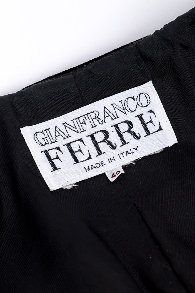 Vintage Gianfranco Ferre Woven Jacquard and Velvet Jacket – Recess