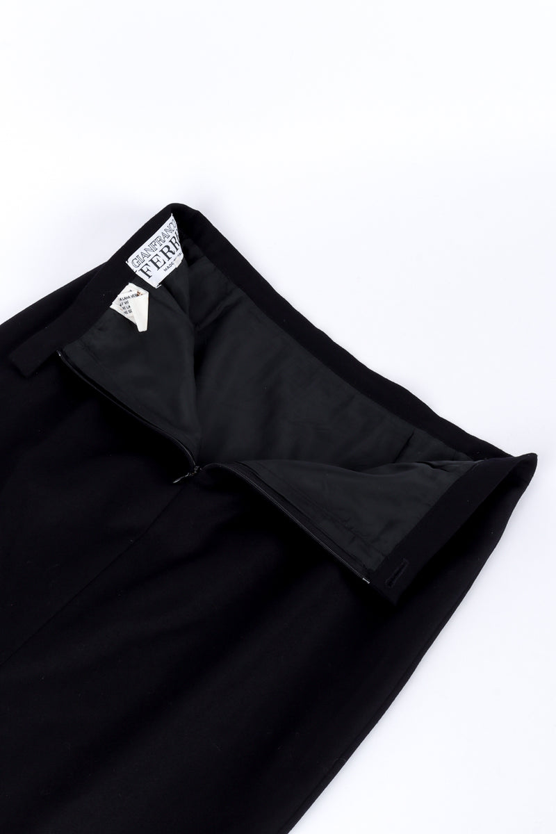 Vintage Gianfranco Ferre Fringe Cuff Blazer and Skirt Set back unzipped @recessla