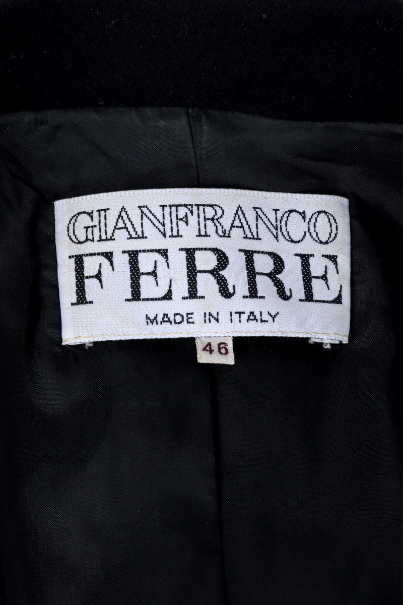 Vintage Gianfranco Ferre Fringe Cuff Blazer and Skirt Set jacket signature label @recessla