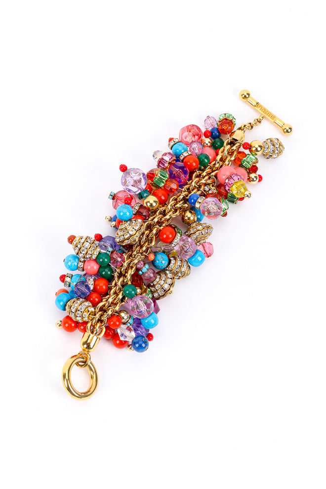 Vintage Gianfranco Ferre Chunky Beaded Charm Bracelet front @recessla