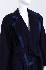 Vintage Gianfranco Ferre Lapel Swing Coat front on mannequin closeup @recess la