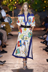 Etro 2021 S/S Nautical Cotton Tunic Dress on runway model @recessla