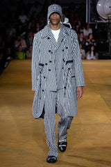 Burberry 2020 S/S Gingham Ruffle Rain Coat print as different full outfit on runway