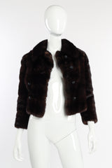 Vintage Cropped Fur Jacket open front on mannequin @recessla