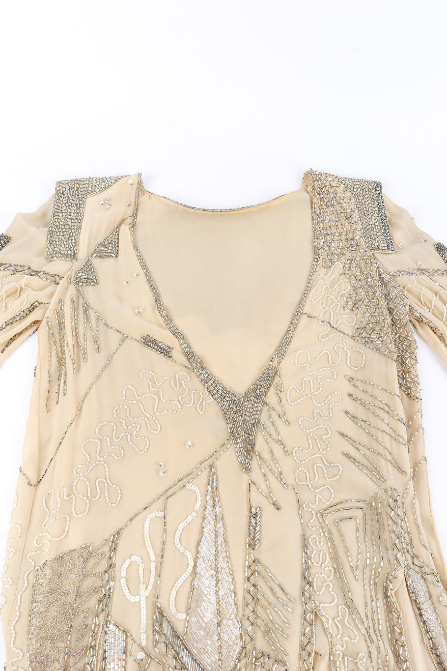 Embellished silk dress by Fabrice flat lay back  @recessla