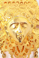 Vintage Emperor Head Coin Brooch detail @RECESS LA