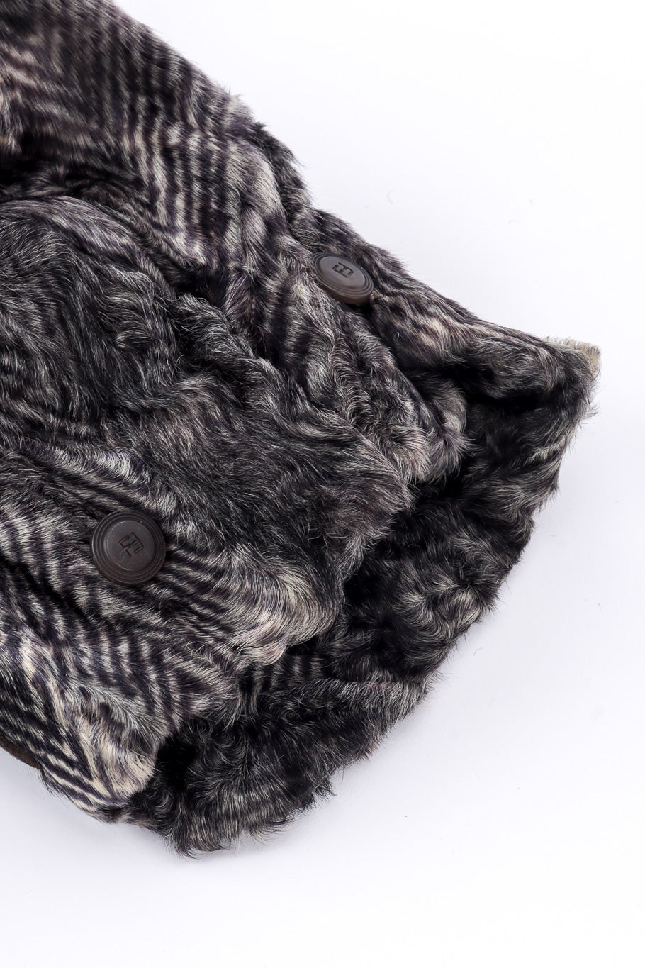 Vintage Fendi Lamb Fur Coat sleeve closeup @recessla