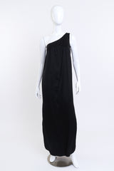 Fendi One Shoulder Draped Maxi Dress front on mannequin @recess la