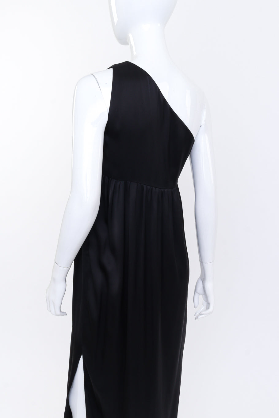 Fendi One Shoulder Draped Maxi Dress back on mannequin closeup @recess la