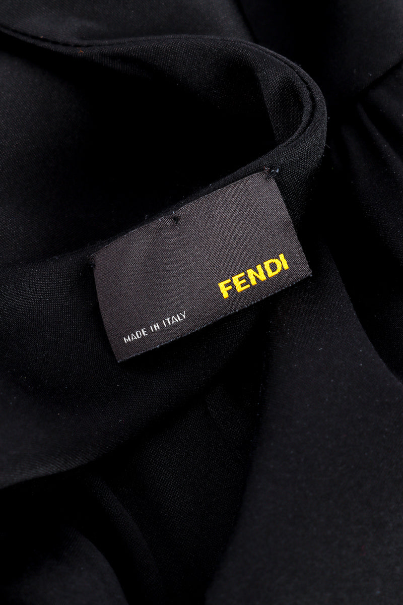 Fendi One Shoulder Draped Maxi Dress label @recess la