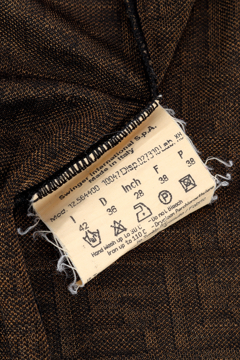 Vintage Fendi Zucca Cardigan and Tank Set cardigan size label @recess la