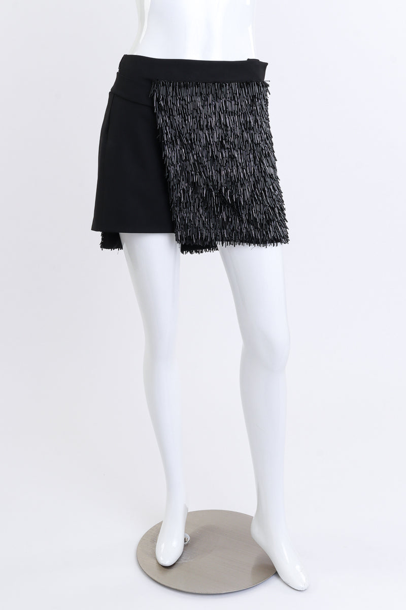 Asymmetrical Beaded Mini Skirt by Salvatore Ferragamo on mannequin @ Recess LA