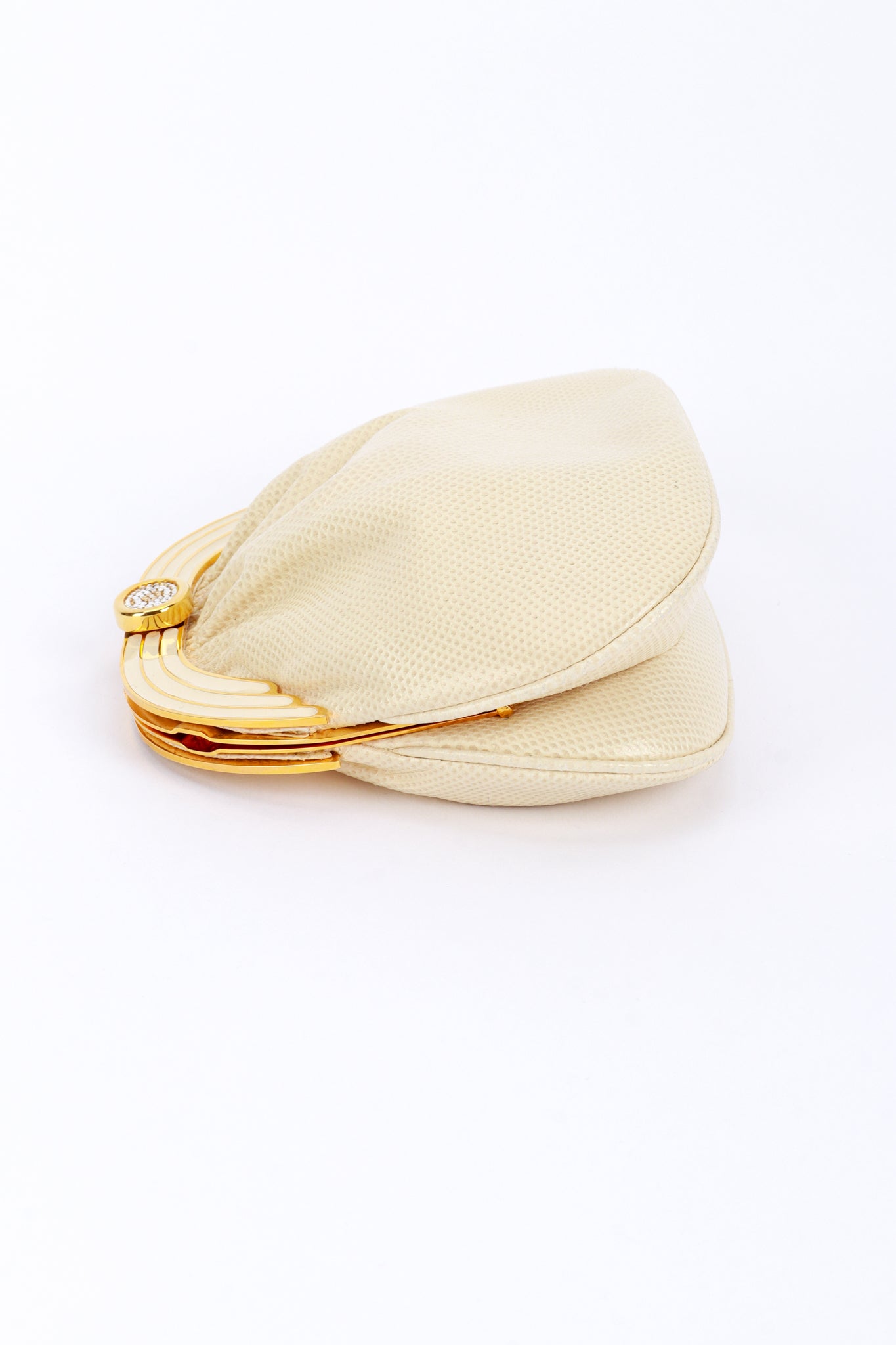 Vintage Finesse La Mode Lizard Deco Clutch Bag side @recess la