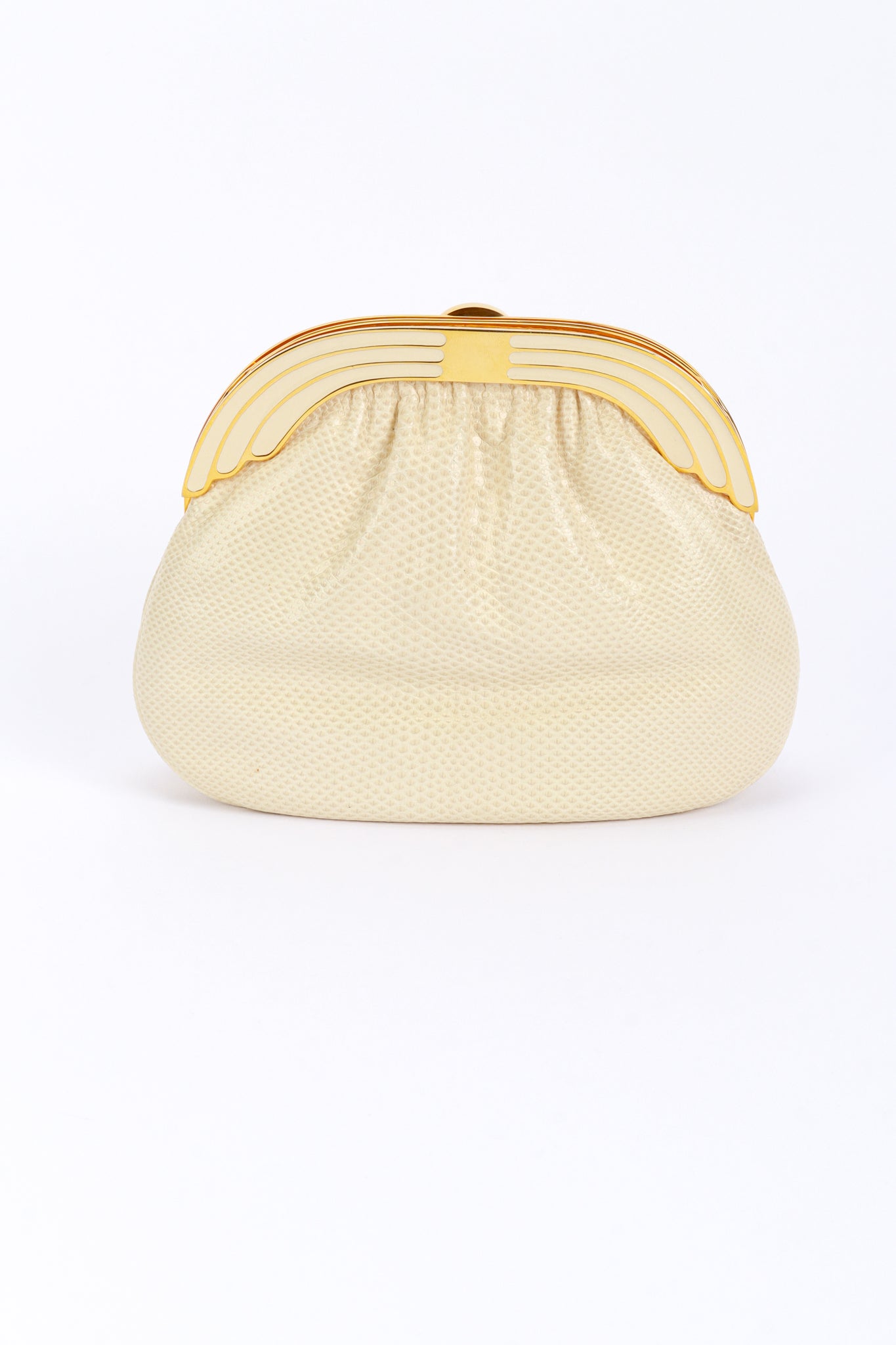 Vintage Finesse La Mode Lizard Deco Clutch Bag back @recess la