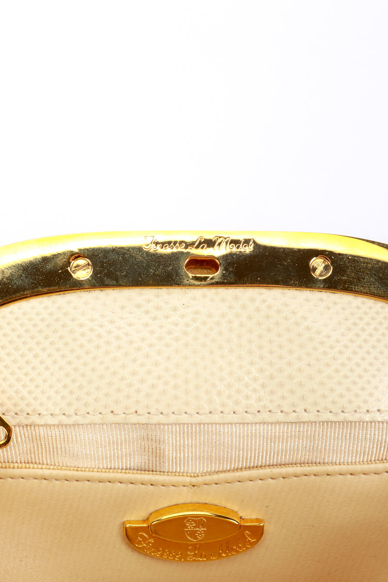 Vintage Finesse La Mode Lizard Deco Clutch Bag metal wear @recess la