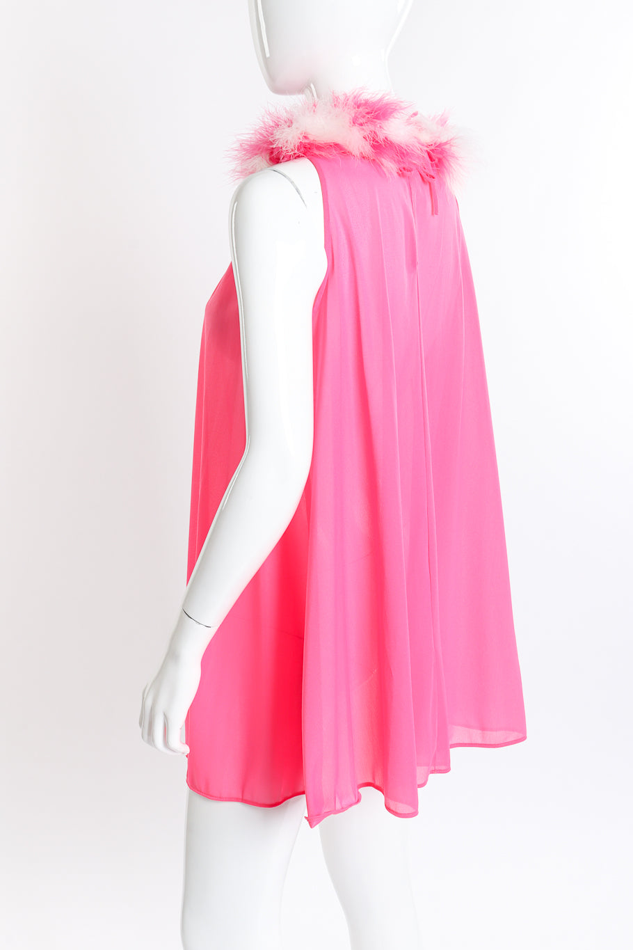 Vintage Flair Marabou Trim Top & Dress Set dress back on mannequin closeup @recess la