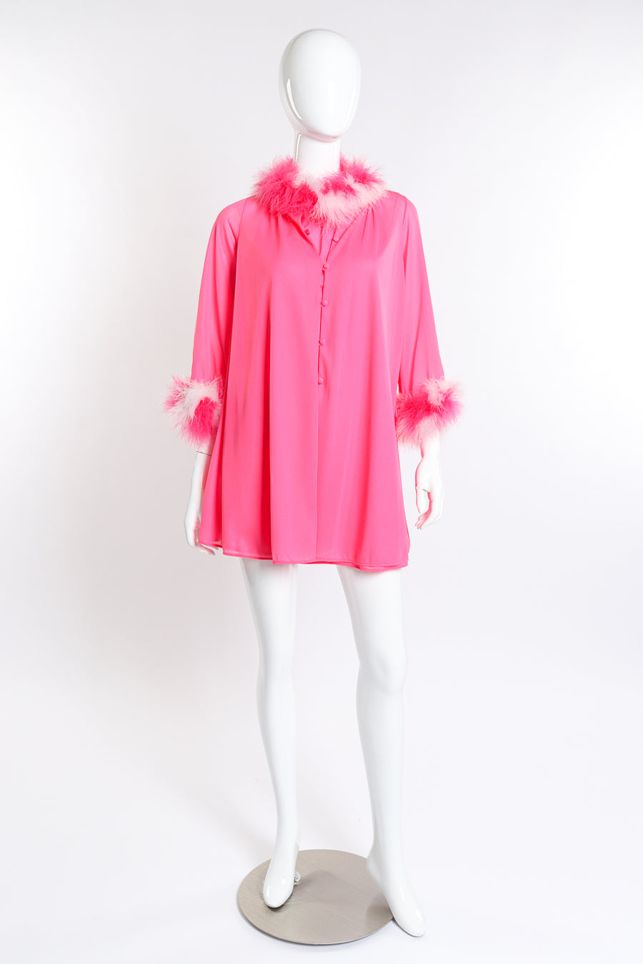 pink marabou dress "Cassandra" Pink Marabou Dressing Gown