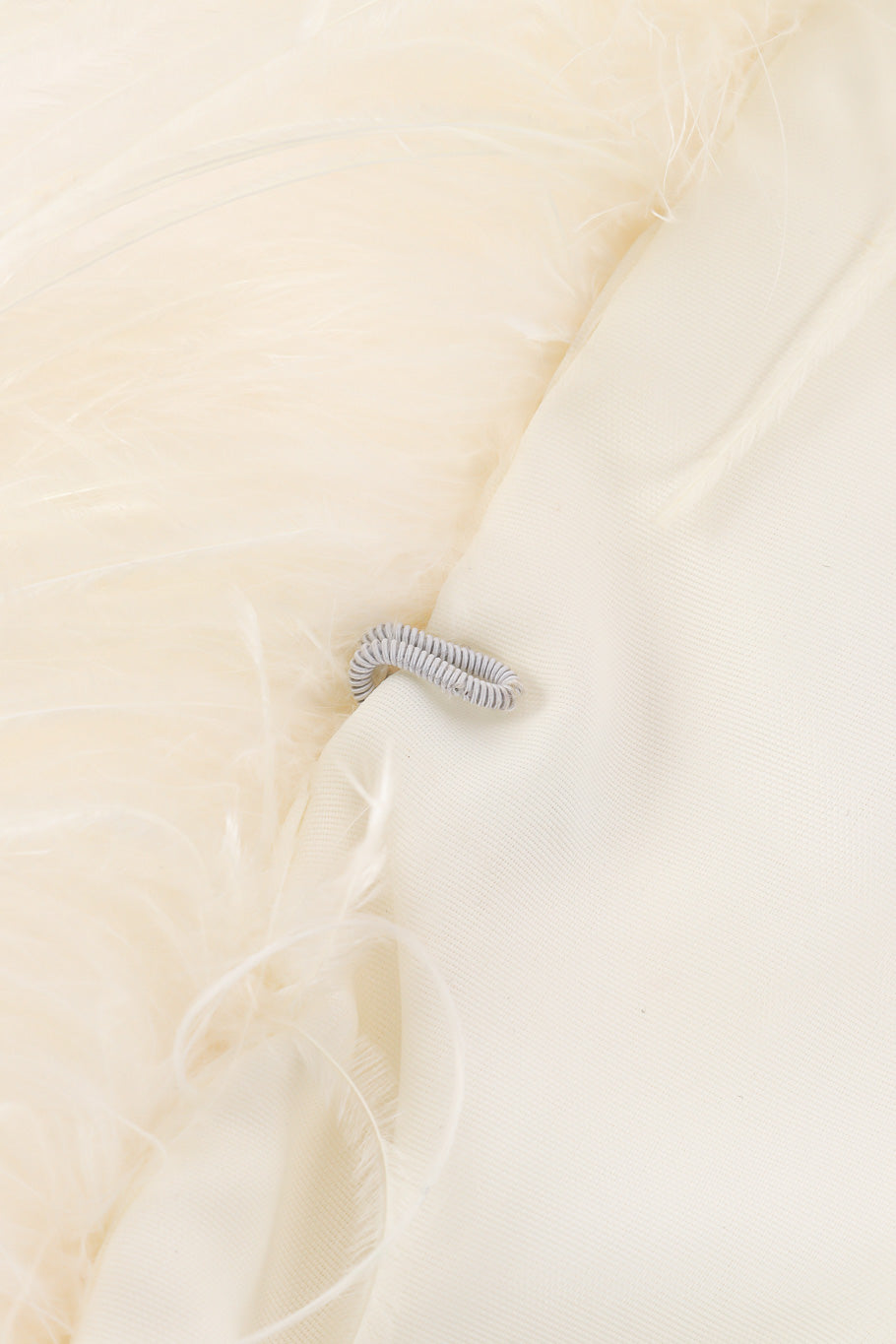 Vintage Ostrich Feather Cape clasp fastening closeup @Recessla