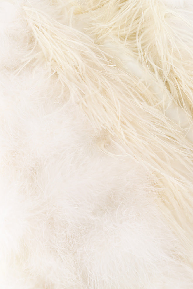 Vintage Ostrich Feather Cape feather closeup @Recessla