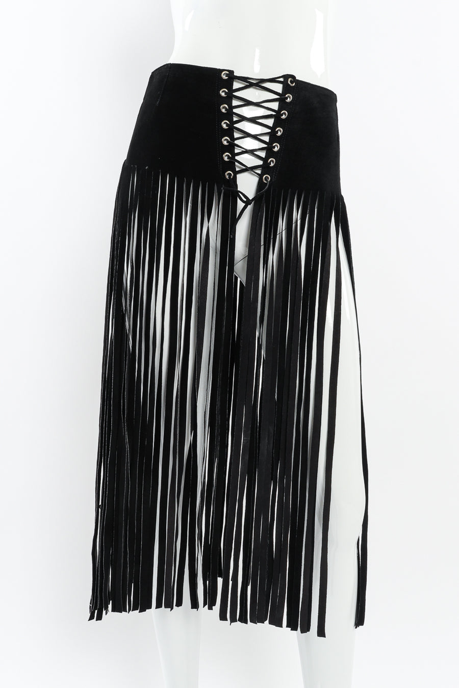 Vintage Free Art Studio Leather Fringe Belt Skirt – Recess