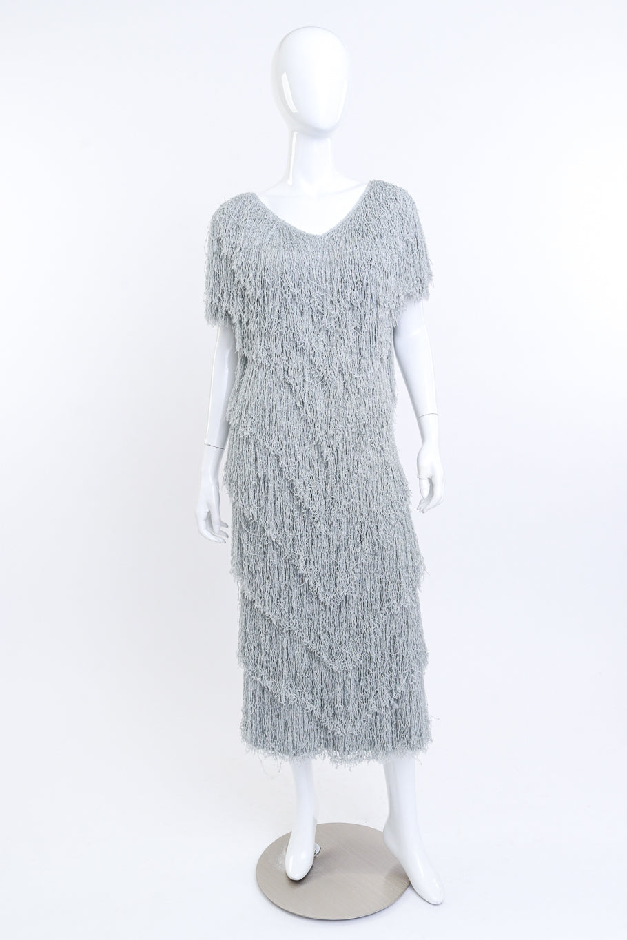 Vintage French Rags Chevron Fringe Knit Dress – Recess