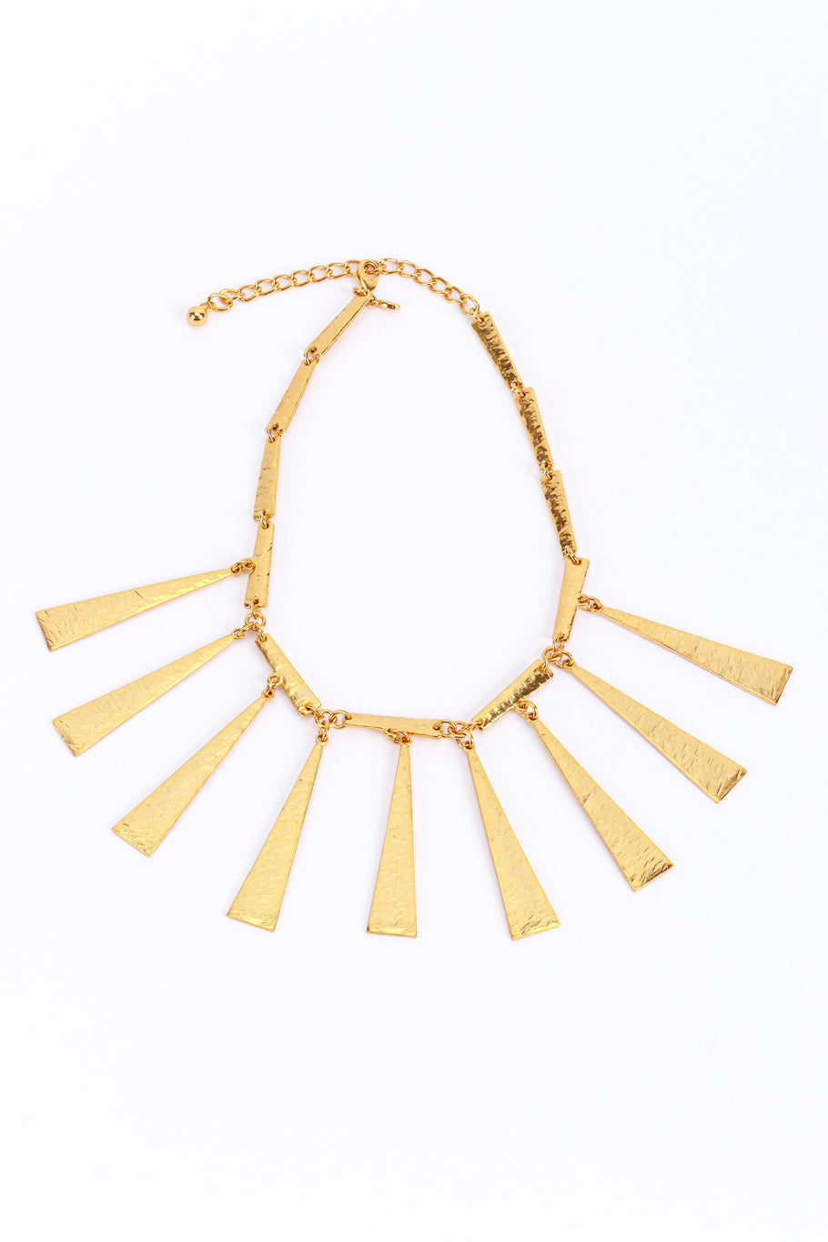 Vintage Kenneth Jay Lane Abstract Lightning Strike Drop Collar Necklace front @recess la