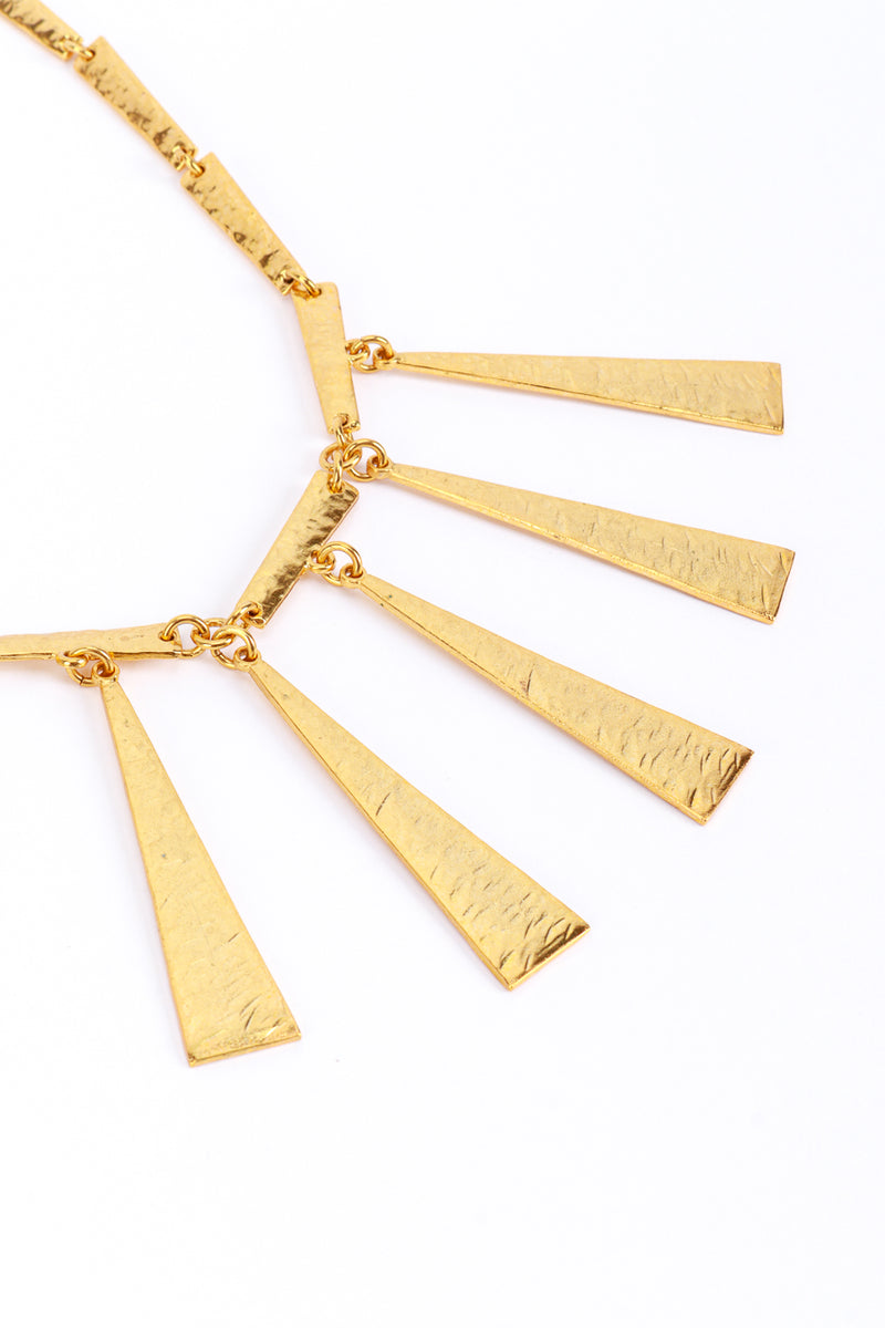 Vintage Kenneth Jay Lane Abstract Lightning Strike Drop Collar Necklace detail @recess la