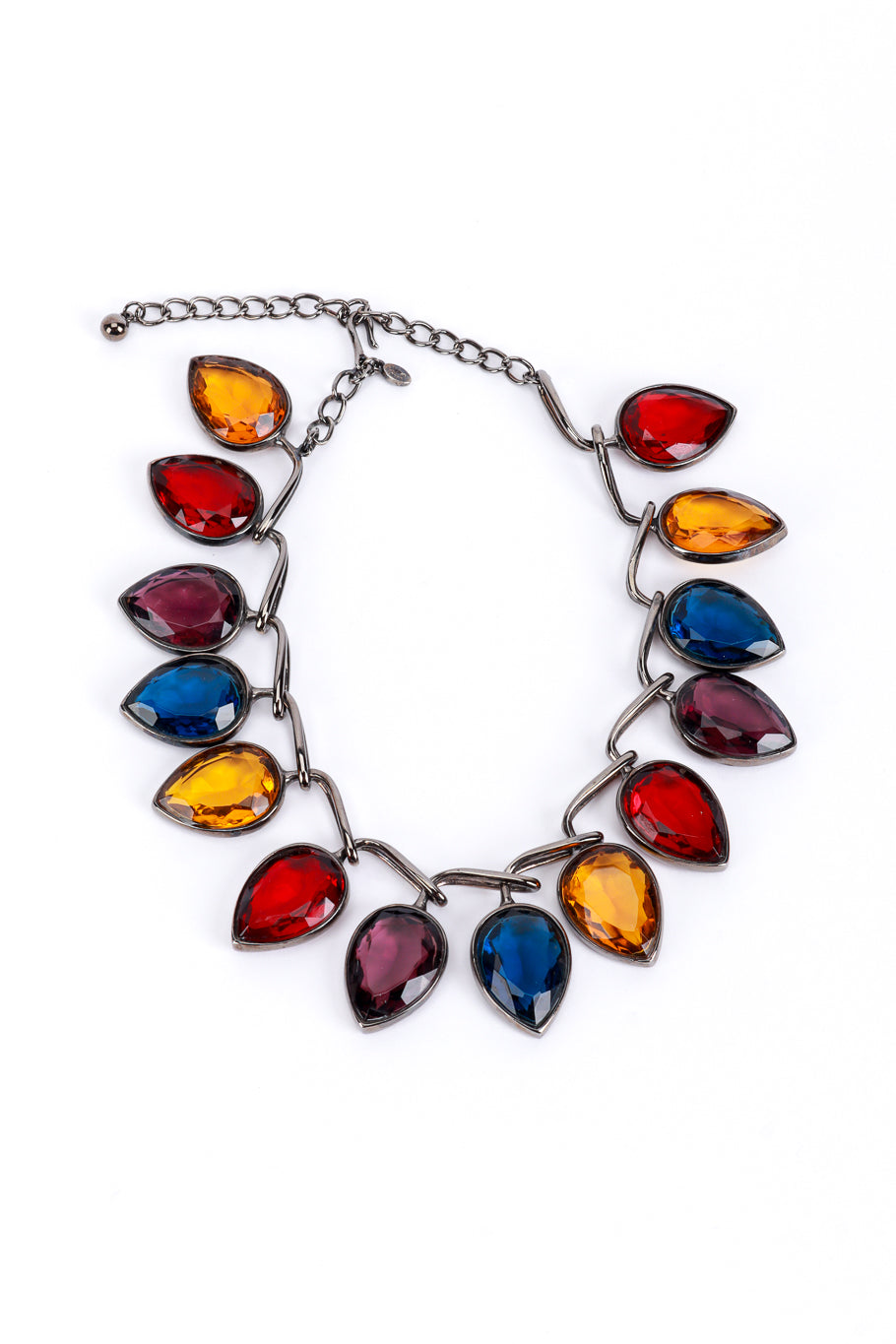 Vintage Kenneth Jay Lane Candy Drops Collar Necklace front @recess la