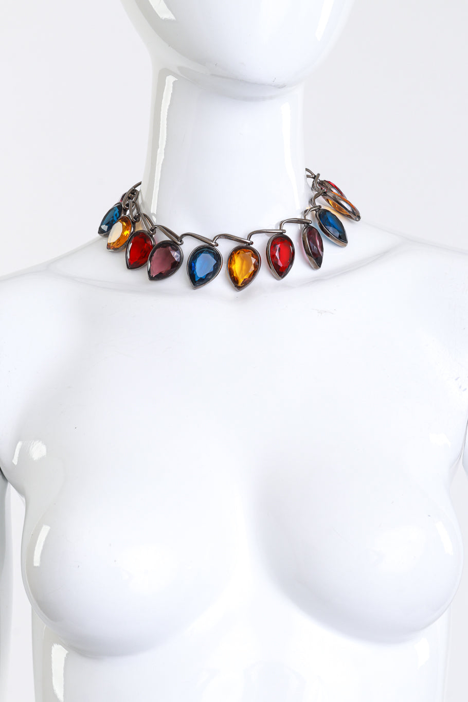 Vintage Kenneth Jay Lane Candy Drops Collar Necklace on mannequin @recess la