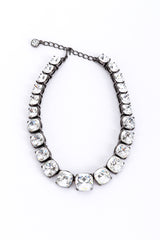 Vintage Kenneth Jay Lane Graduated Crystal Cushion Collar Necklace front @recess la