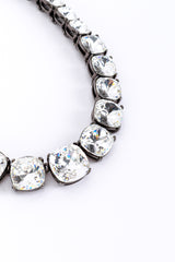 Vintage Kenneth Jay Lane Graduated Crystal Cushion Collar Necklace detail @recess la