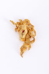 Vintage Kenneth Jay Lane Golden Unicorn Brooch front @recess la