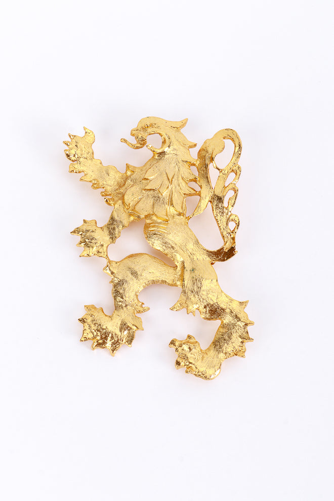 Vintage Kenneth Jay Lane Golden Griffin Brooch front @recess la