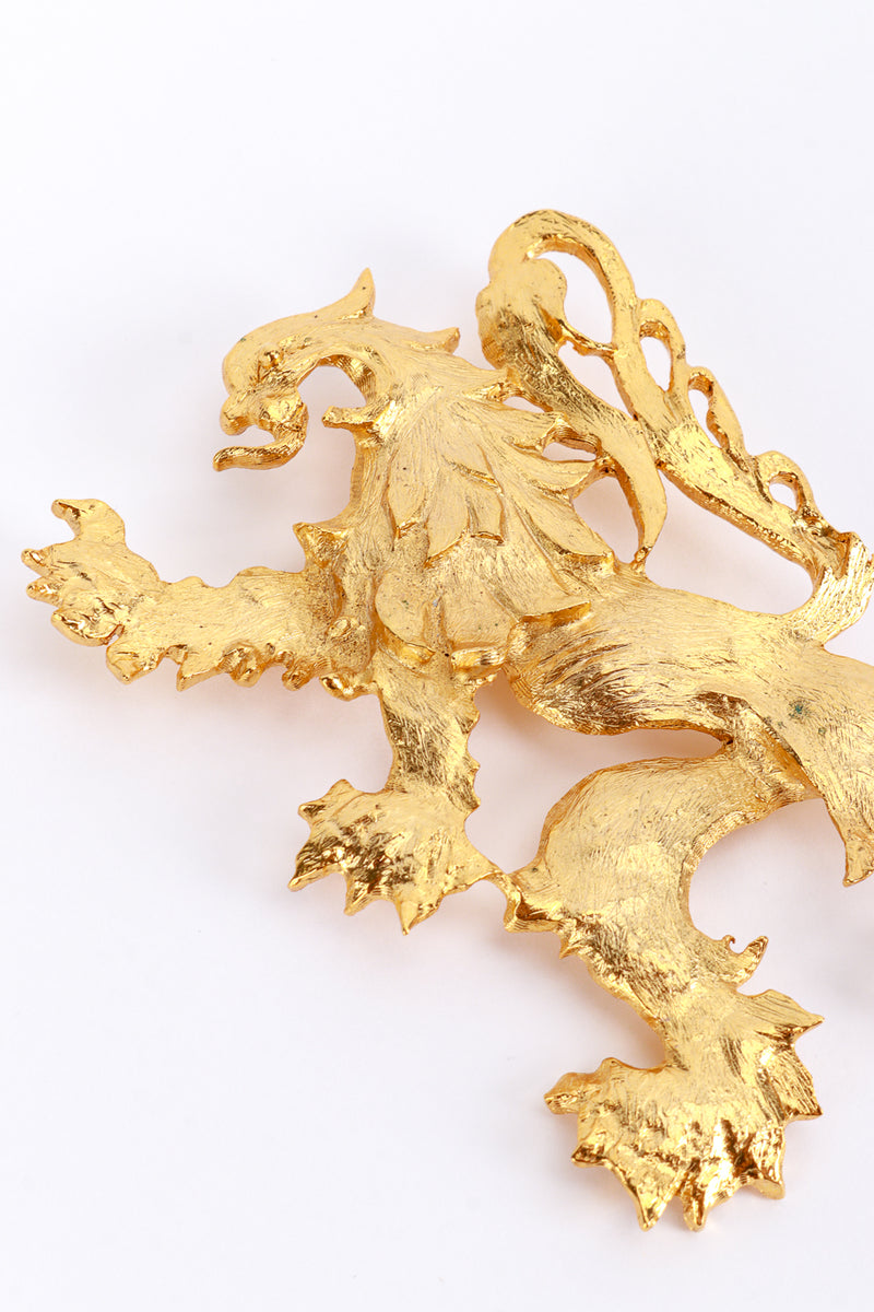 Vintage Kenneth Jay Lane Golden Griffin Brooch detail @recess la