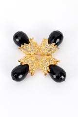 Vintage Kenneth Jay Lane Black Golden Acorn Burst Brooch @RECESS LA