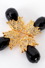 Vintage Kenneth Jay Lane Black Golden Acorn Burst Brooch detail @RECESS LA