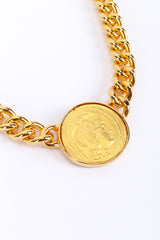 Vintage Kenneth Jay Lane Roman Legionnaire Medallion Collar Necklace detail @recess la