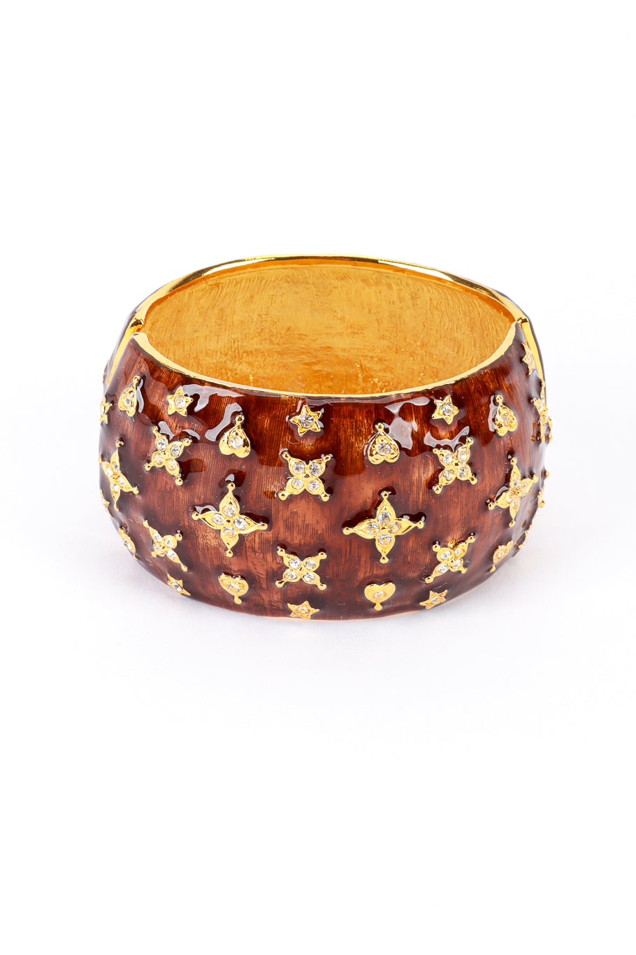 Vintage Kenneth Jay Lane Twinkling Star Bronze Enamel Bangle @RECESS LA