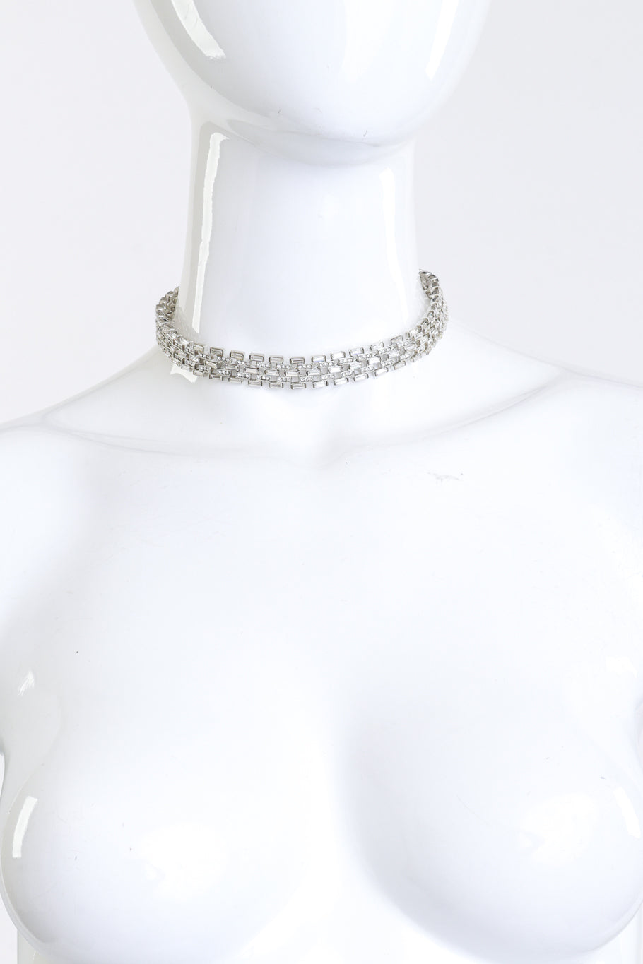 Vintage Kenneth Jay Lane Art Deco Crystal Choker on mannequin @recess la