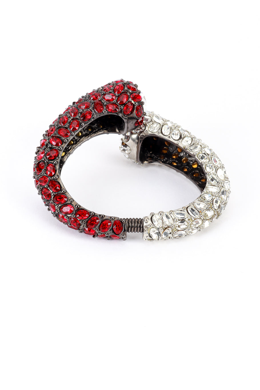 Vintage Kenneth Jay Lane Duotone Rhinestone Crystal Bracelet back @RECESS LA