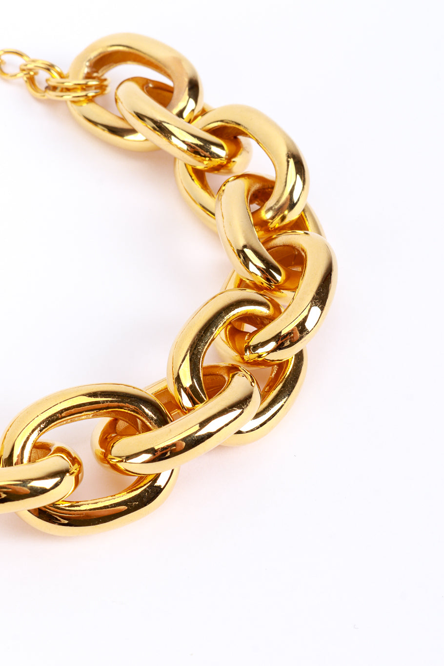 Vintage Kenneth Jay Lane Oversized Gold Cable Chain Collar Necklace detail @recess la