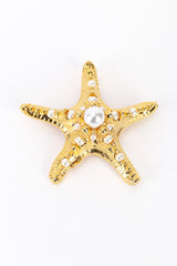 Vintage Kenneth Jay Lane Golden Pearl Starfish Brooch @RECESS LA