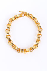 Vintage Kenneth Jay Lane Ribbed Rolo Link Chain Collar Necklace front @recess la