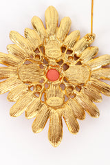 Vintage Kenneth Jay Lane Bejeweled Aztec Sunburst Brooch cartouche @recess la