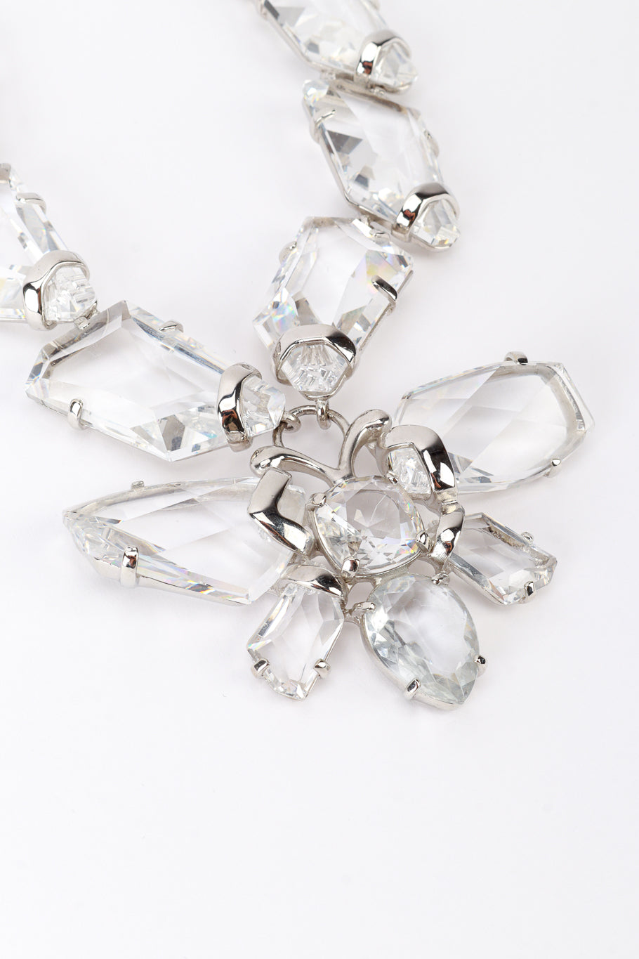 Vintage Kenneth Jay Lane Crystal Moth Pendant Necklace detail @RECESS LA