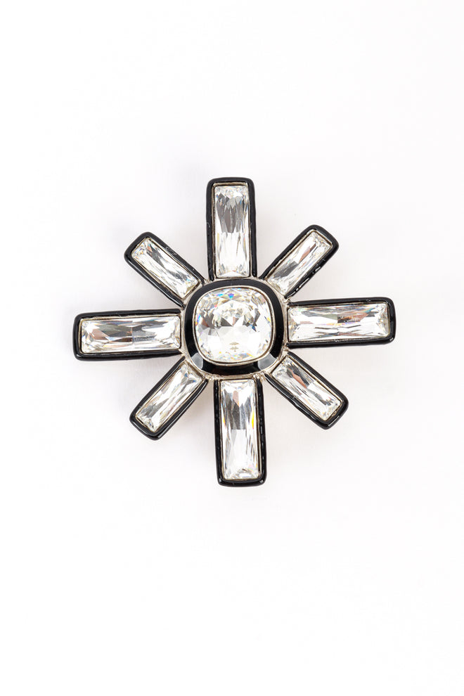 Vintage Kenneth Jay Lane Cosmic Sunburst Brooch front @recess la