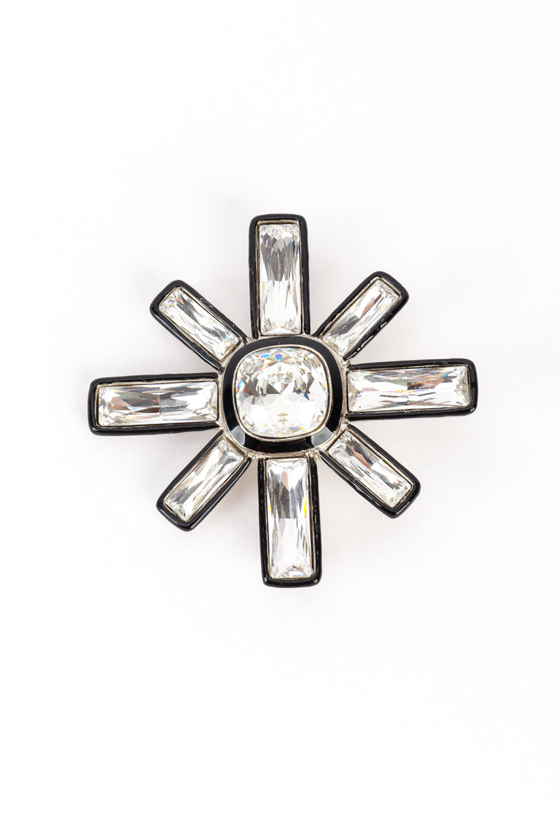 Vintage Kenneth Jay Lane Cosmic Sunburst Brooch front @recess la