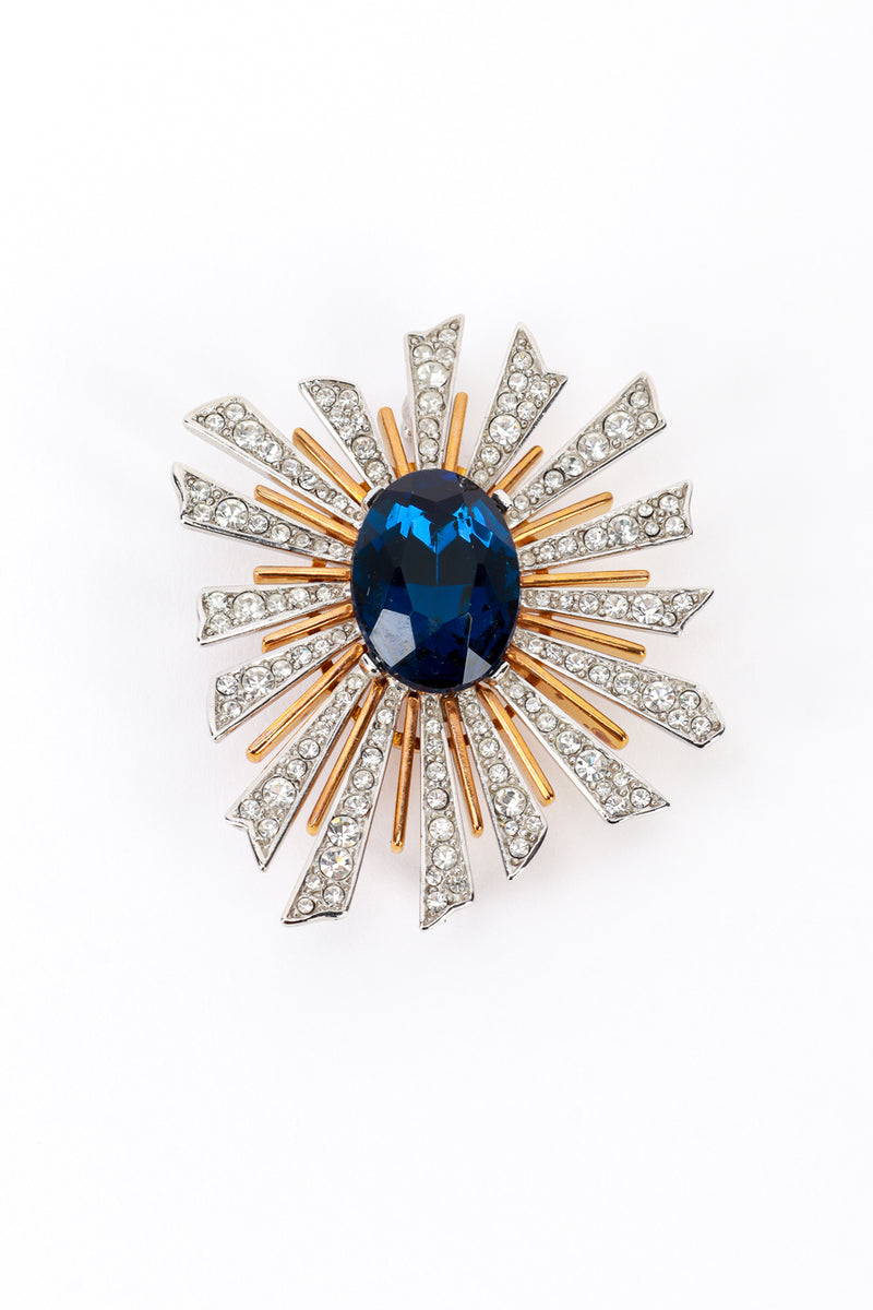 Vintage Kenneth Jay Lane Art Deco Sunburst Brooch @RECESS LA