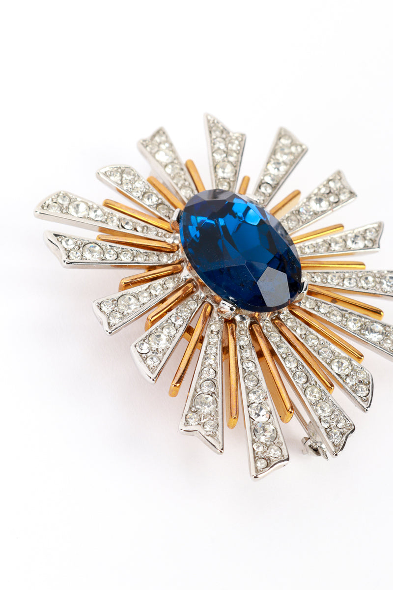 Vintage Kenneth Jay Lane Art Deco Sunburst Brooch detail @RECESS LA