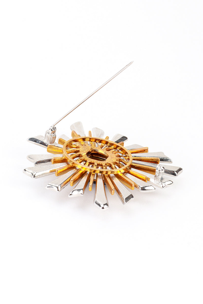 Vintage Kenneth Jay Lane Art Deco Sunburst Brooch clip @RECESS LA